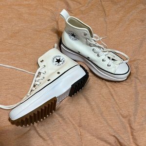 White Platform Converse